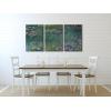 imageWieco Art 3 Panels Framed Canvas Wall Art Water Lilies by Claude Monet Famous Paintings Canvas Prints for Living Room Impressionistic Flower Wall Pictures for Bedroom Decorations16x24x3pcs40x60cmx3pcs