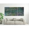 imageWieco Art 3 Panels Framed Canvas Wall Art Water Lilies by Claude Monet Famous Paintings Canvas Prints for Living Room Impressionistic Flower Wall Pictures for Bedroom Decorations20x28x3pcs50x70cmx3pcs