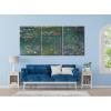 imageWieco Art 3 Panels Framed Canvas Wall Art Water Lilies by Claude Monet Famous Paintings Canvas Prints for Living Room Impressionistic Flower Wall Pictures for Bedroom Decorations20x28x3pcs50x70cmx3pcs