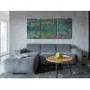 imageWieco Art 3 Panels Framed Canvas Wall Art Water Lilies by Claude Monet Famous Paintings Canvas Prints for Living Room Impressionistic Flower Wall Pictures for Bedroom Decorations20x28x3pcs50x70cmx3pcs
