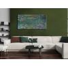 imageWieco Art 3 Panels Framed Canvas Wall Art Water Lilies by Claude Monet Famous Paintings Canvas Prints for Living Room Impressionistic Flower Wall Pictures for Bedroom Decorations40L x 20W