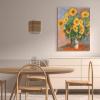 imageWieco Art Canvas Print Bonquet of Sunflowers 1880 by Claude Monet Oil Paintings Reproduction Modern Canvas Wall Art Landscape Pictures Artwork on Canvas for Home Decor Wall Decorations24L x 32W