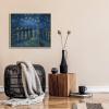 imageWieco Art Gold Framed Art Starry Night Over The Rhone Canvas Prints Wall Art by Van Gogh Paintings Reproduction Canvas Prints Abstract Artwork for Living Room Wall Decor
