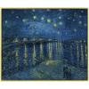 imageWieco Art Gold Framed Art Starry Night Over The Rhone Canvas Prints Wall Art by Van Gogh Paintings Reproduction Canvas Prints Abstract Artwork for Living Room Wall Decor