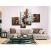 imageWieco Art Huge Size Stretched and Framed Artwork 4 Panels 100 Handpainted Modern Canvas Wall Art Elegant Flowers Paintings for Wall Decor Floral Oil Paintings on Canvas Art XLMulti