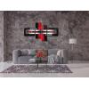 imageWieco Art Red Silver Modern Stretched and Framed 100 HandPainted Contemporary Abstract Oil Paintings on Canvas Wall Art for Home Decorations Wall Decor 4pcsSet I40x30cmx2pcs 20x60cmx2pcs