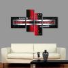imageWieco Art Red Silver Modern Stretched and Framed 100 HandPainted Contemporary Abstract Oil Paintings on Canvas Wall Art for Home Decorations Wall Decor 4pcsSet I40x30cmx2pcs 20x60cmx2pcs