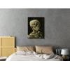 imageWieco Art Skull of a Skeleton with Burning Cigarette 1886 by Vincent Van Gogh Canvas Wall Art for Home Decor and Wall Decor Postimpressionism Canvas Prints Pictures Artwork26L x 26W