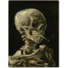imageWieco Art Skull of a Skeleton with Burning Cigarette 1886 by Vincent Van Gogh Canvas Wall Art for Home Decor and Wall Decor Postimpressionism Canvas Prints Pictures Artwork40L x 30W