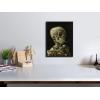 imageWieco Art Skull of a Skeleton with Burning Cigarette 1886 by Vincent Van Gogh Canvas Wall Art for Home Decor and Wall Decor Postimpressionism Canvas Prints Pictures Artwork17L x 13W