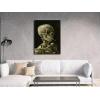 imageWieco Art Skull of a Skeleton with Burning Cigarette 1886 by Vincent Van Gogh Canvas Wall Art for Home Decor and Wall Decor Postimpressionism Canvas Prints Pictures Artwork26L x 26W