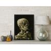 imageWieco Art Skull of a Skeleton with Burning Cigarette 1886 by Vincent Van Gogh Canvas Wall Art for Home Decor and Wall Decor Postimpressionism Canvas Prints Pictures Artwork17L x 13W