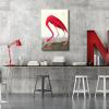 imageWieco Art Canvas Print Wall Art Great Blue Heron by John James Audubon Vintage Poster Birds of America Antique Bird Illustration Wall Art for Living Room Home Kitchen DecorationsRed