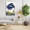 imageWieco Art Canvas Print Wall Art Great Blue Heron by John James Audubon Vintage Poster Birds of America Antique Bird Illustration Wall Art for Living Room Home Kitchen DecorationsBlue
