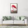 imageWieco Art Canvas Print Wall Art Great Blue Heron by John James Audubon Vintage Poster Birds of America Antique Bird Illustration Wall Art for Living Room Home Kitchen DecorationsRed