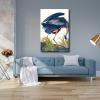 imageWieco Art Canvas Print Wall Art Great Blue Heron by John James Audubon Vintage Poster Birds of America Antique Bird Illustration Wall Art for Living Room Home Kitchen DecorationsBlue