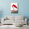 imageWieco Art Canvas Print Wall Art Great Blue Heron by John James Audubon Vintage Poster Birds of America Antique Bird Illustration Wall Art for Living Room Home Kitchen DecorationsRed
