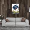 imageWieco Art Canvas Print Wall Art Great Blue Heron by John James Audubon Vintage Poster Birds of America Antique Bird Illustration Wall Art for Living Room Home Kitchen DecorationsBlue