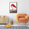 imageWieco Art Canvas Print Wall Art Great Blue Heron by John James Audubon Vintage Poster Birds of America Antique Bird Illustration Wall Art for Living Room Home Kitchen DecorationsRed