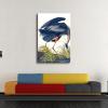 imageWieco Art Canvas Print Wall Art Great Blue Heron by John James Audubon Vintage Poster Birds of America Antique Bird Illustration Wall Art for Living Room Home Kitchen DecorationsBlue