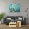 imageWieco Art Framed Art Almond Blossom Floral Canvas Prints of Van Gogh Famous Oil Paintings Reproduction Flowers Pictures on Canvas Wall Art for Living Room Home Decorations Black322L x 242W