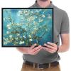 imageWieco Art Framed Art Almond Blossom Floral Canvas Prints of Van Gogh Famous Oil Paintings Reproduction Flowers Pictures on Canvas Wall Art for Living Room Home Decorations Black162L x 162W