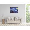 imageWieco Art Framed Art Canvas Prints of Starry Night by Vincent Van Gogh Paintings Reproduction PostImpressionism Artwork Framed Wall Art for Living Room Home Decorations Black32L x 24W