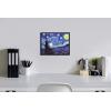 imageWieco Art Framed Art Canvas Prints of Starry Night by Vincent Van Gogh Paintings Reproduction PostImpressionism Artwork Framed Wall Art for Living Room Home Decorations Black162L x 12W