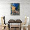 imageWieco Art Framed Art Giclee Canvas Prints of Cafe Terrace at Night Canvas Prints Wall Art by Van Gogh Paintings Abstract Framed Canvas Wall Art for Home Decor Golden Frame