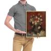 imageWieco Art Framed Canvas Wall Art Vase with Chinese Asters and Gladioli by Van Gogh Oil Paintings Modern Abstract HD Canvas Prints Flowers Artwork Pictures for Living Room Wall Decor162L x 122W