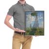 imageWieco Art Framed Wall Art Woman with a Parasol Madame Monet and Her Son of Claude Monet Famous Classic Oil Paintings Canvas Prints Wall Art for Bedroom Home Decor Silver Frame