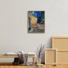 imageWieco Art Framed Wall Art of Cafe Terrace at Night by Vincent Van Gogh Paintings Reproduction Abstract Canvas Prints for Home Living Room Decorations Bronze Gold Frame