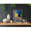 imageWieco Art Framed Wall Art of Cafe Terrace at Night by Vincent Van Gogh Paintings Reproduction Abstract Canvas Prints for Home Living Room Decorations Bronze Gold Frame