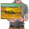 imageWieco Art Framed Wall Art of Harvest at La Crau with Mont majour by Van Gogh Oil Paintings Reproduction Abstract Canvas Prints for Home Living Room Decorations Bronze Gold Frame17L x 13W