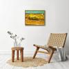 imageWieco Art Framed Wall Art of Harvest at La Crau with Mont majour by Van Gogh Oil Paintings Reproduction Abstract Canvas Prints for Home Living Room Decorations Bronze Gold Frame17L x 13W