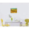imageWieco Art Framed Wall Art of Harvest at La Crau with Mont majour by Van Gogh Oil Paintings Reproduction Abstract Canvas Prints for Home Living Room Decorations Bronze Gold Frame16L x 12W