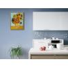 imageWieco Art Framed Wall Art of Sunflower by Vincent Van Gogh Paintings Reproduction Abstract Canvas Prints for Home Living Room Decorations Bronze Gold Frame