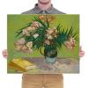 imageWieco Art Oleanders 1888 Giclee Canvas Prints Wall Art by Van Gogh Floral Oil Paintings Reproduction for Home Decorations Modern Stretched and Framed HD Classic Abstract Flowers Pictures Artwork24L x 20W