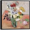 imageWieco Art Framed Wall Art Japanese Vase with Roses and Anemones by Vincent Van Gogh Oil Paintings Reproduction Artwork Flowers on Canvas Wall Art for Home and office Decorations