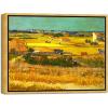 imageWieco Art Framed Wall Art of Harvest at La Crau with Mont majour by Van Gogh Oil Paintings Reproduction Abstract Canvas Prints for Home Living Room Decorations Bronze Gold Frame17L x 13W