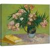 imageWieco Art Oleanders 1888 Giclee Canvas Prints Wall Art by Van Gogh Floral Oil Paintings Reproduction for Home Decorations Modern Stretched and Framed HD Classic Abstract Flowers Pictures Artwork16L x 12W