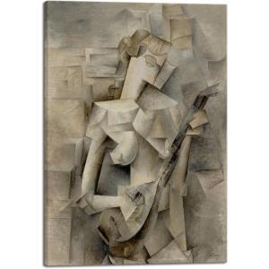 imageWieco Art Canvas Prints Girl with a Mandolin 1910 by Pablo Picasso Abstract Canvas Wall Art for Wall Decor and Home Office Decorations28L x 20W