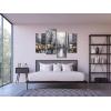 imageWieco Art 4 Panels Paris Street Canvas Prints Wall Art By Black and White Europe City Buildings Oil Paintings Reproduction Picture for Home Decorations Cityscape Artwork