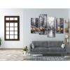 imageWieco Art 4 Panels Paris Street Canvas Prints Wall Art By Black and White Europe City Buildings Oil Paintings Reproduction Picture for Home Decorations Cityscape Artwork