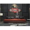 imageWieco Art Abstract Landscape Oil Paintings on Canvas Wall Art for Living Room Bedroom Home Decorations Red Clouds Silver Lines Modern 5 Piece Stretched 100 Hand Painted Grace Artwork12x12inchx2pcs 8x24inchx3pcs