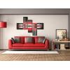 imageWieco Art Abstract Landscape Oil Paintings on Canvas Wall Art for Living Room Bedroom Home Decorations Red Clouds Silver Lines Modern 5 Piece Stretched 100 Hand Painted Grace Artwork12x12inchx2pcs 8x24inchx3pcs