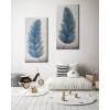 imageWieco Art Blue Feathers Abstract Paintings Wall Art on Canvas Mordern Canvas Wall Art for Living Room Bedroom Wall Decor Contemporary Artwork for Home Decorations