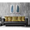 imageWieco Art Blue Feathers Abstract Paintings Wall Art on Canvas Mordern Canvas Wall Art for Living Room Bedroom Wall Decor Contemporary Artwork for Home Decorations