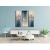 imageWieco Art Dancing Girls Modern Large Contemporary 3 Panels 100 Hand Painted Stretched and Framed Ballet Dancers Oil Paintings on Canvas Wall Art Work for Living Room Bedroom Home DecorationsBlue and grey