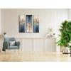 imageWieco Art Dancing Girls Modern Large Contemporary 3 Panels 100 Hand Painted Stretched and Framed Ballet Dancers Oil Paintings on Canvas Wall Art Work for Living Room Bedroom Home DecorationsBlue and grey